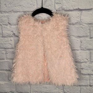Oshkosh Pink Furry Sleeveless Vest 4T-5T